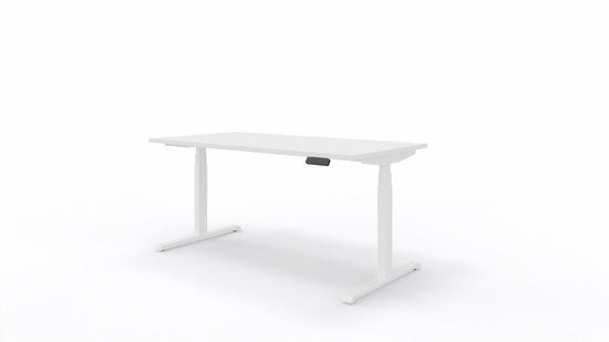 Biurko elektryczne Op-lite E 160x80 cm – Biały blat / Biały stelaż – Quick Ship