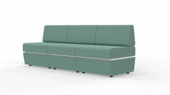 Sofa 3-osobowa z tapicerowaną podstawą SitiQ