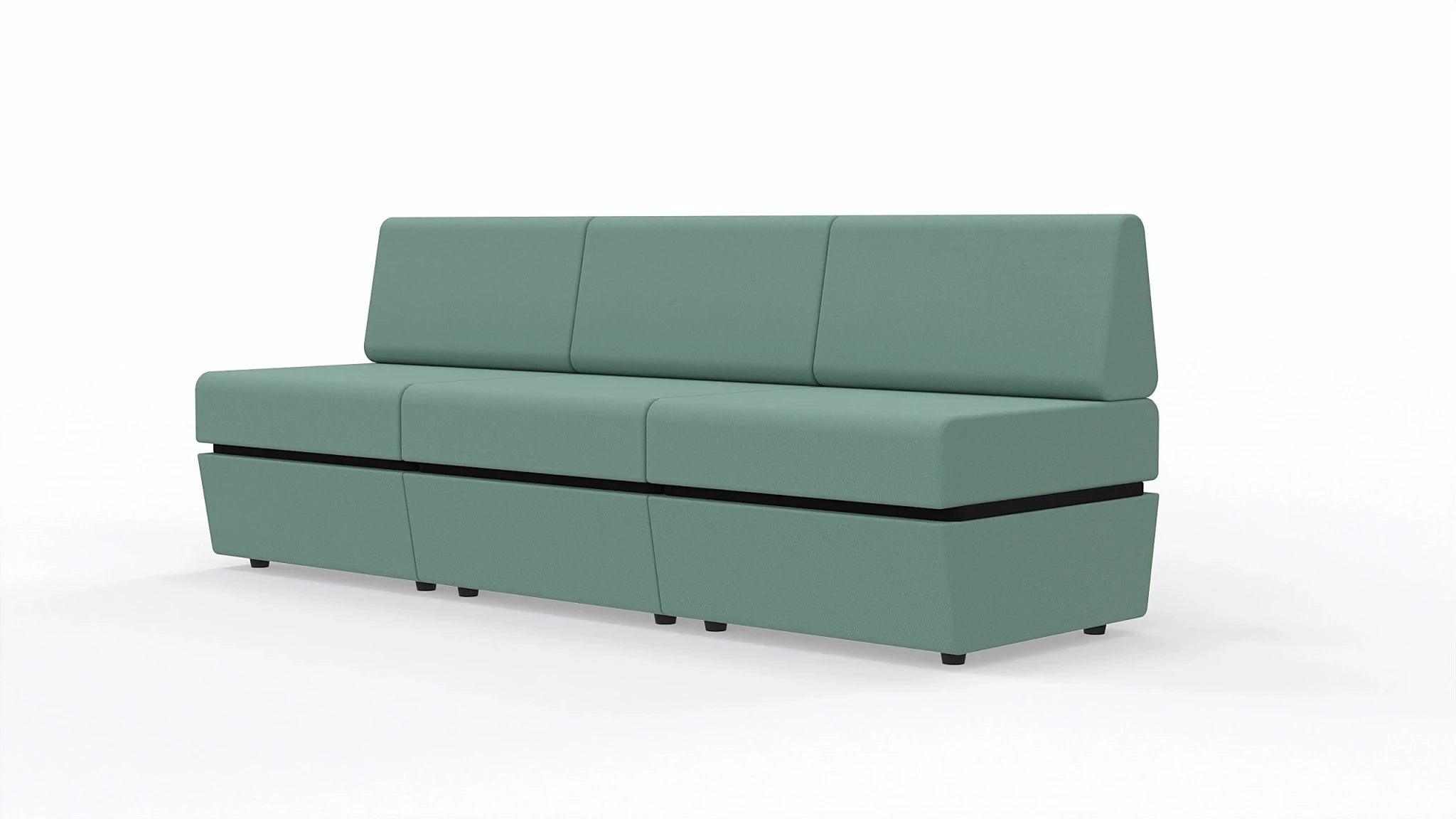 Sofa 3-osobowa z tapicerowaną podstawą SitiQ