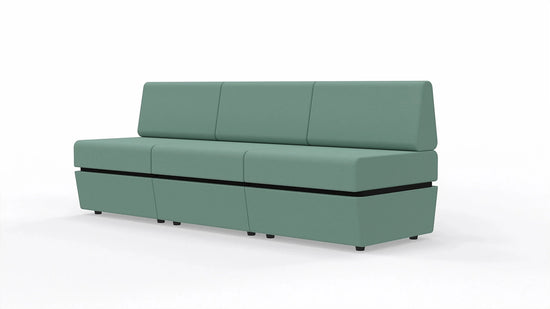 Sofa 3-osobowa z tapicerowaną podstawą SitiQ