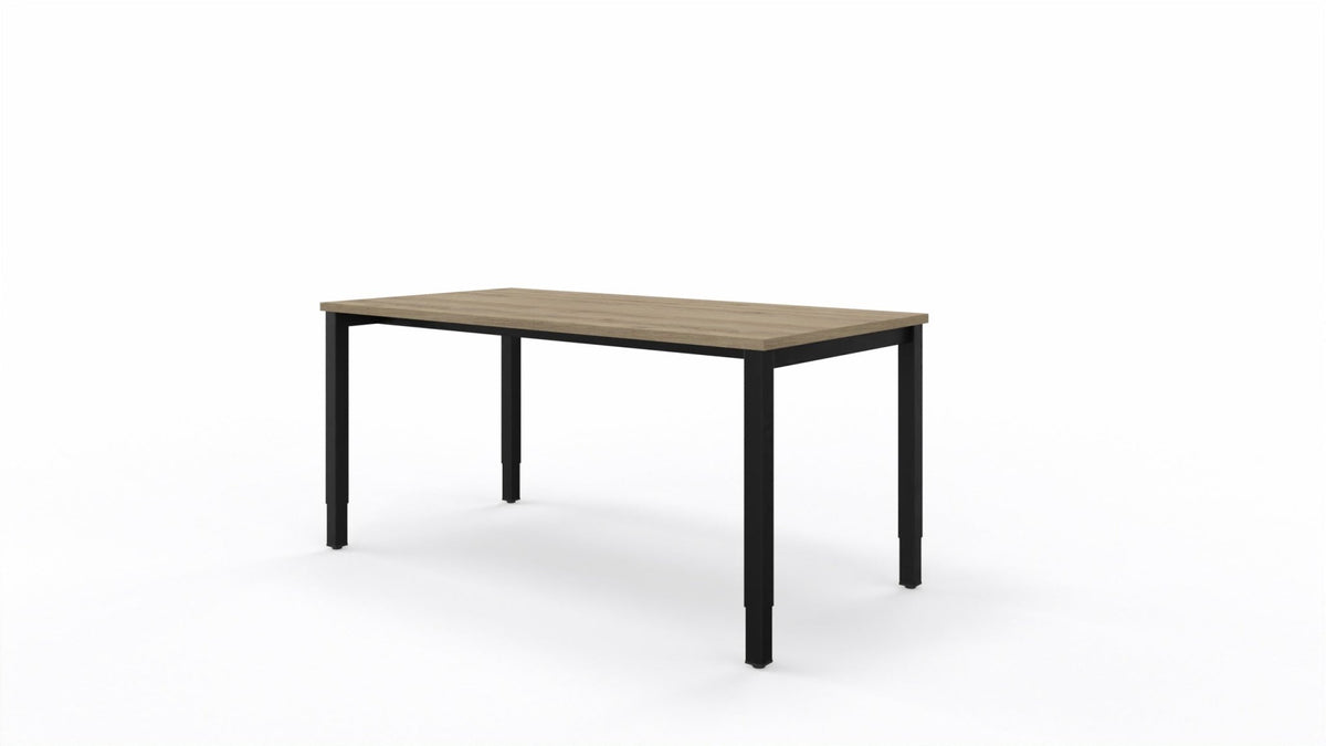 Biurko K-em 160x80 cm – Dąb naturalny / Czarny stelaż – Quick Ship - Fabryka Mebli Biurowych MARO sp. z o.o.
