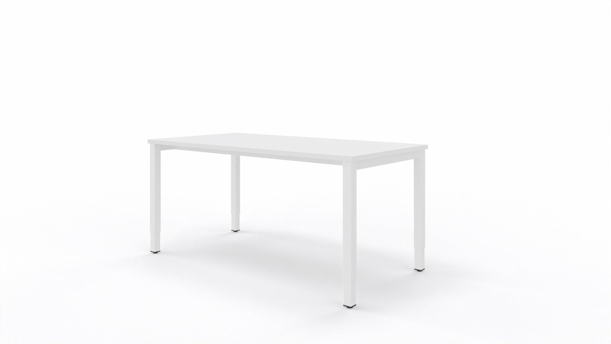 Biurko K-em 160x80 cm – Biały blat / Biały stelaż – Quick Ship - Fabryka Mebli Biurowych MARO sp. z o.o.