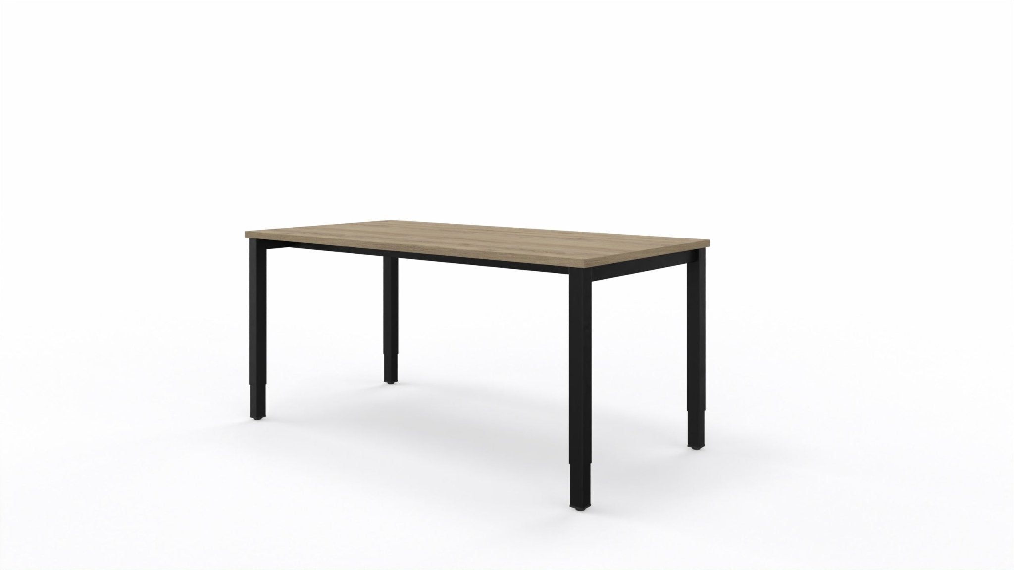 Biurko K-em 160x80 cm – Dąb naturalny / Czarny stelaż – Quick Ship - Fabryka Mebli Biurowych MARO sp. z o.o.