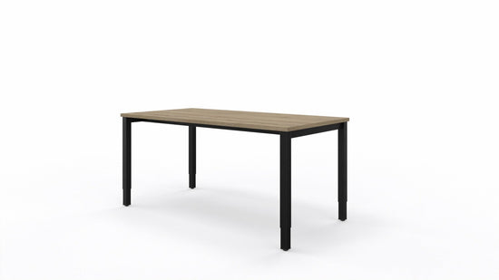 Biurko K-em 160x80 cm – Dąb naturalny / Czarny stelaż – Quick Ship