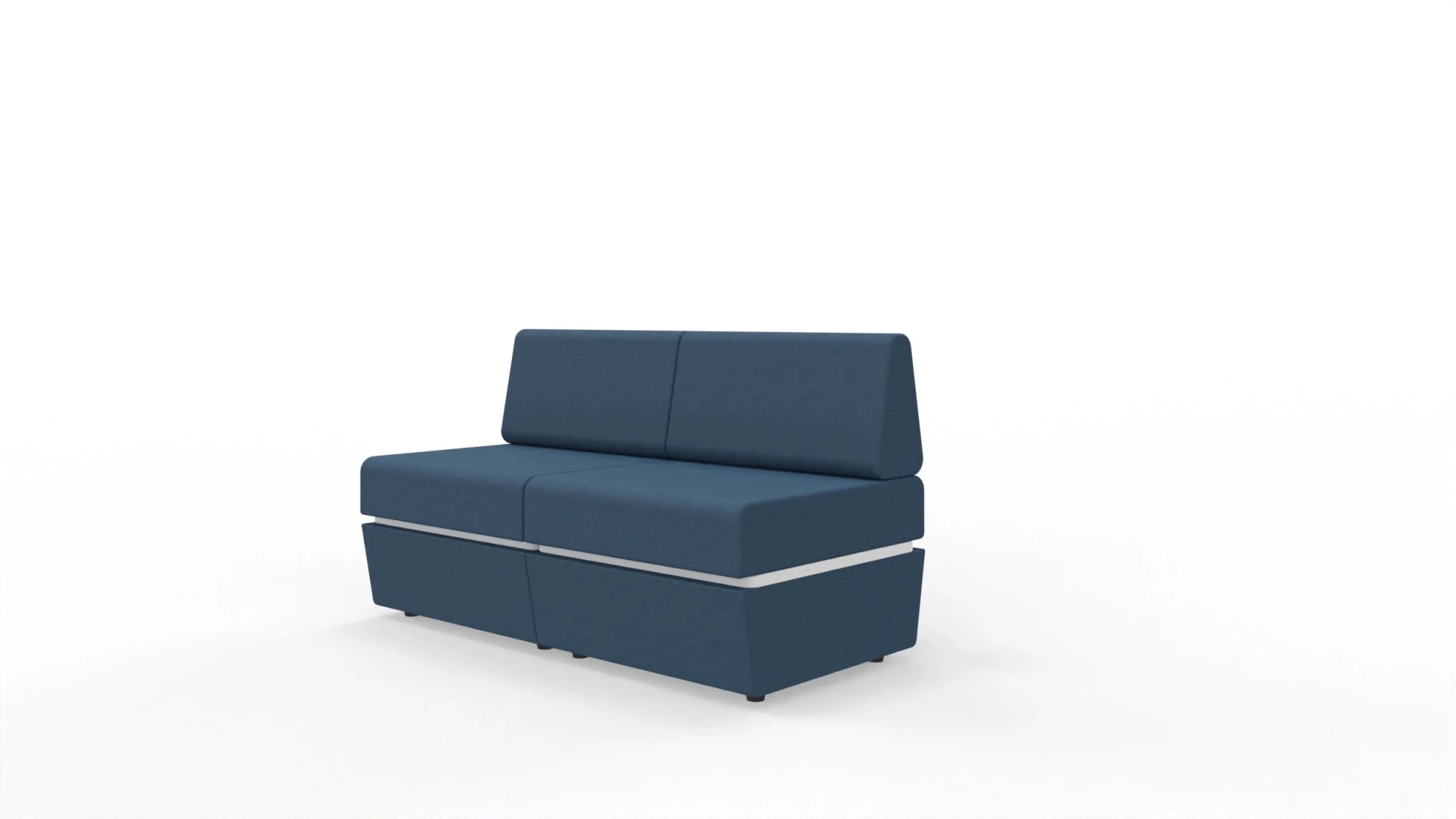 Sofa 2 - osobowa z tapicerowaną podstawą SitiQ - MARO meble