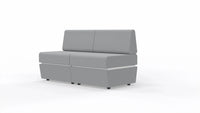 Sofa 2-osobowa z tapicerowaną podstawą SitiQ - Fabryka Mebli Biurowych MARO sp. z o.o.