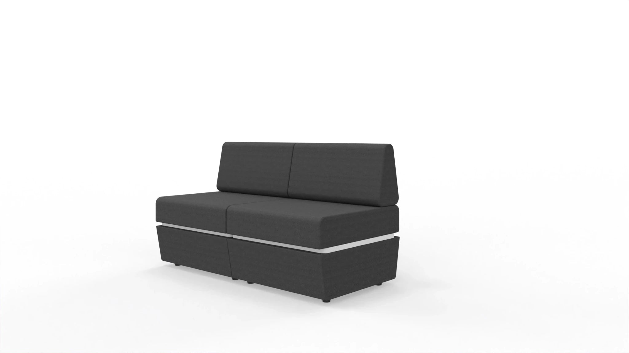 Sofa 2 - osobowa z tapicerowaną podstawą SitiQ - MARO meble