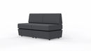 Sofa 2-osobowa z tapicerowaną podstawą SitiQ - Fabryka Mebli Biurowych MARO sp. z o.o.