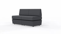 Sofa 2-osobowa z tapicerowaną podstawą SitiQ - Fabryka Mebli Biurowych MARO sp. z o.o.