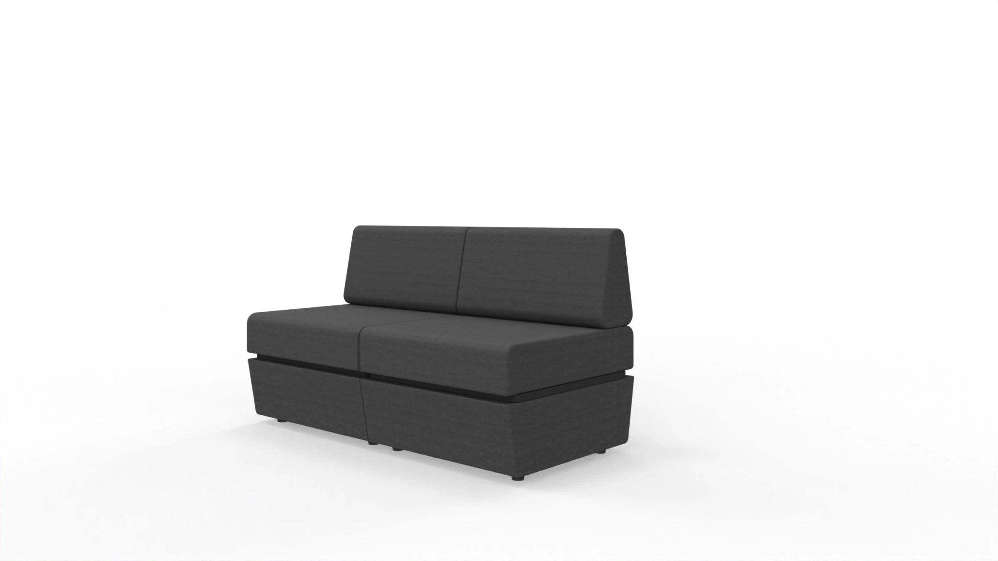 Sofa 2 - osobowa z tapicerowaną podstawą SitiQ - MARO meble