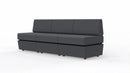 Sofa 3-osobowa z tapicerowaną podstawą SitiQ - Fabryka Mebli Biurowych MARO sp. z o.o.
