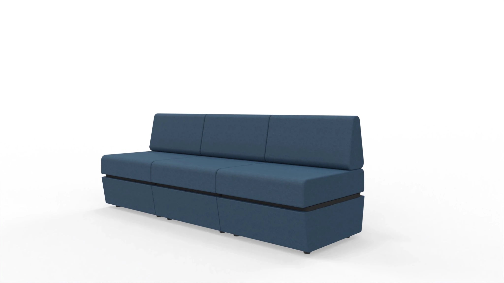 Sofa 3 - osobowa z tapicerowaną podstawą SitiQ - MARO meble