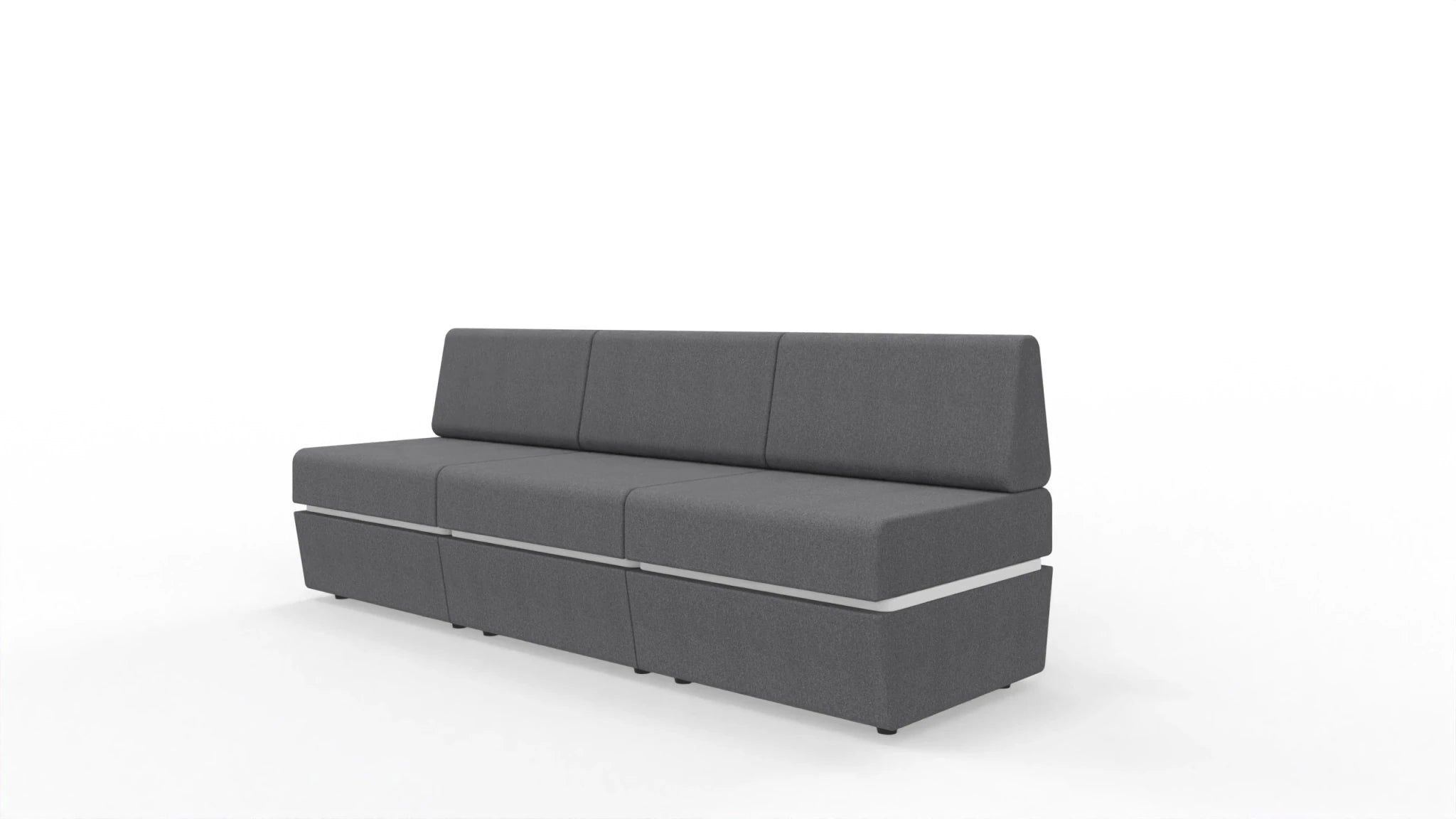 Sofa 3 - osobowa z tapicerowaną podstawą SitiQ - MARO meble