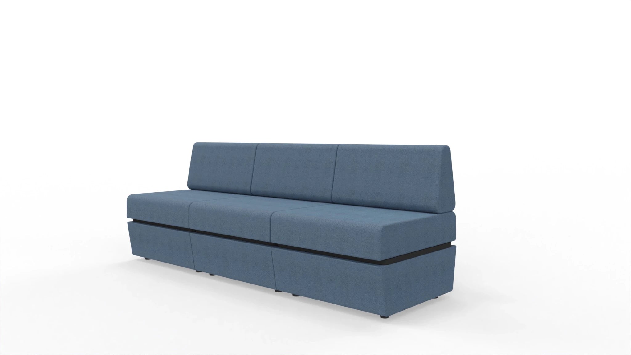 Sofa 3 - osobowa z tapicerowaną podstawą SitiQ - MARO meble