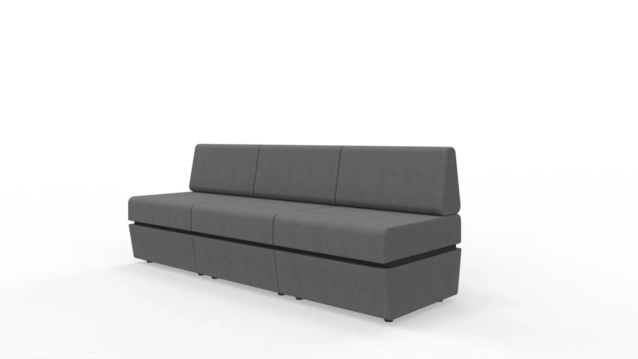 Sofa 3 - osobowa z tapicerowaną podstawą SitiQ - MARO meble